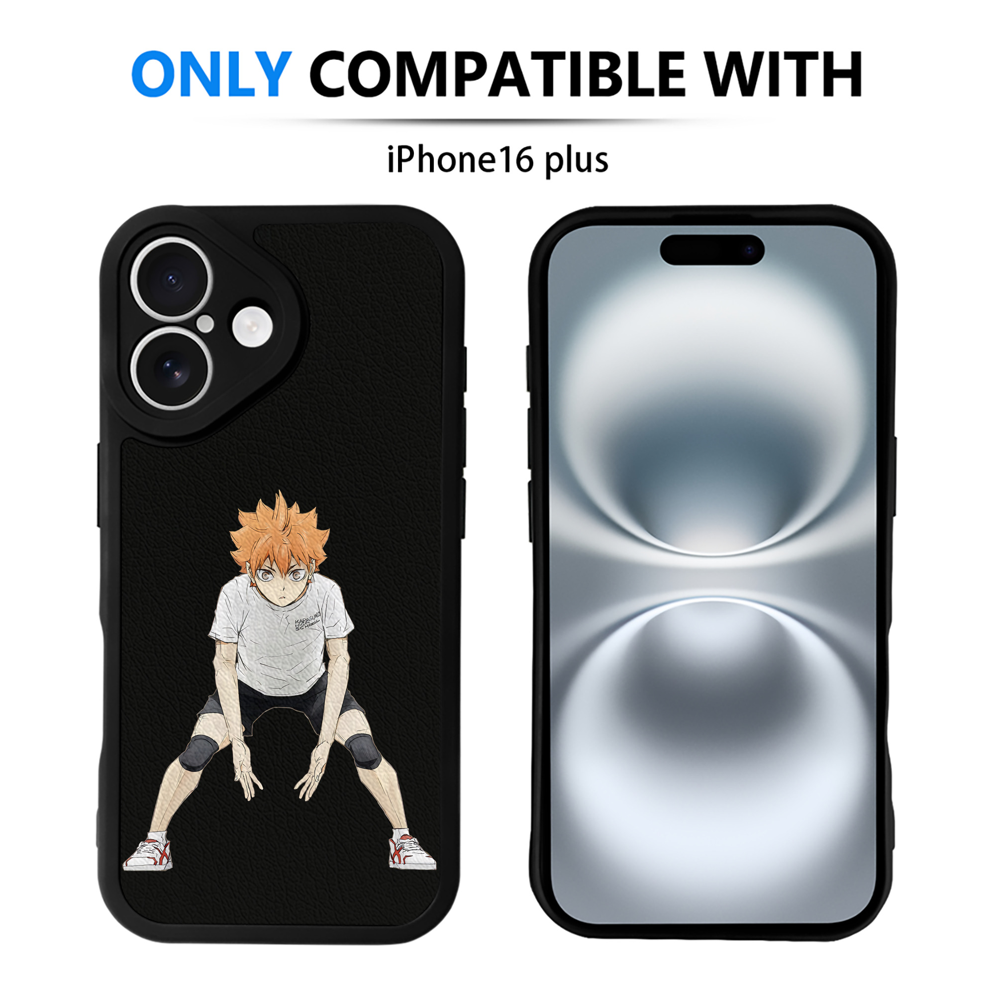 （画像用） ハイキュー!! Haikyu!! 【iPhone 16シリーズ対応】シリコンスマホケース（レザー調） 材質：シリコン